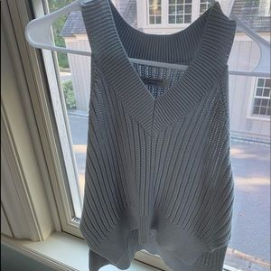 All Saints Gray Knit Tank Top